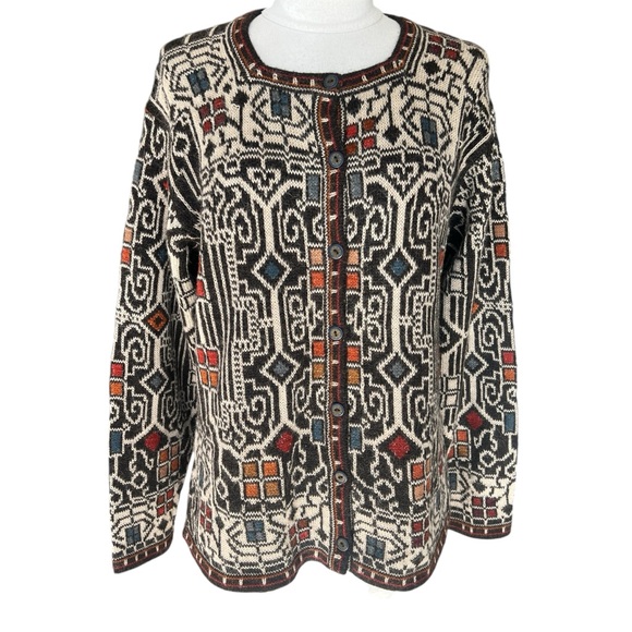 INTIWARA 100% ALPACA BUTTON FRONT Excellent Pre-Owned Condition SIZE LARGE - Picture 1 of 9